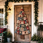DIY Oversized Patchwork Christmas Tree Door Hanging Kit with Tools