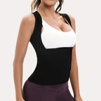 Women's Zip-Up Sauna Sweat Vest with Compression Support
