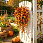 Autumn Morning Glory Hanging Artificial Vine for Garden Decor