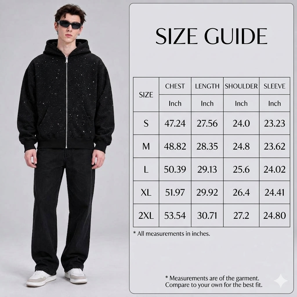 ✨️2026 NEW Men's Sequined Hooded Sweatshirt with Zipper and Pockets✨️