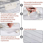 Portable Divided Snack Box — Large Capacity Tray for Picnics, Movies & Travel