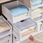 Foldable Drawer-Style Wardrobe Storage Box – Stackable Clothing & Closet Organizer
