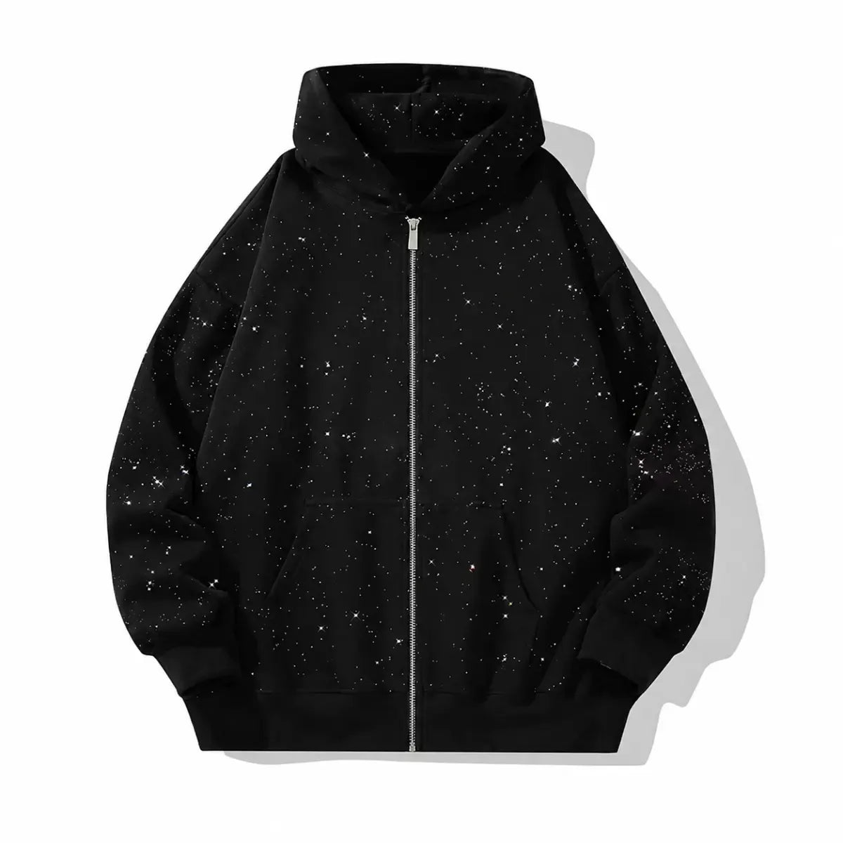 ✨️2026 NEW Men's Sequined Hooded Sweatshirt with Zipper and Pockets✨️