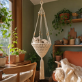 Handwoven Macramé Hanging Cat Bed for Cozy Elevated Lounging