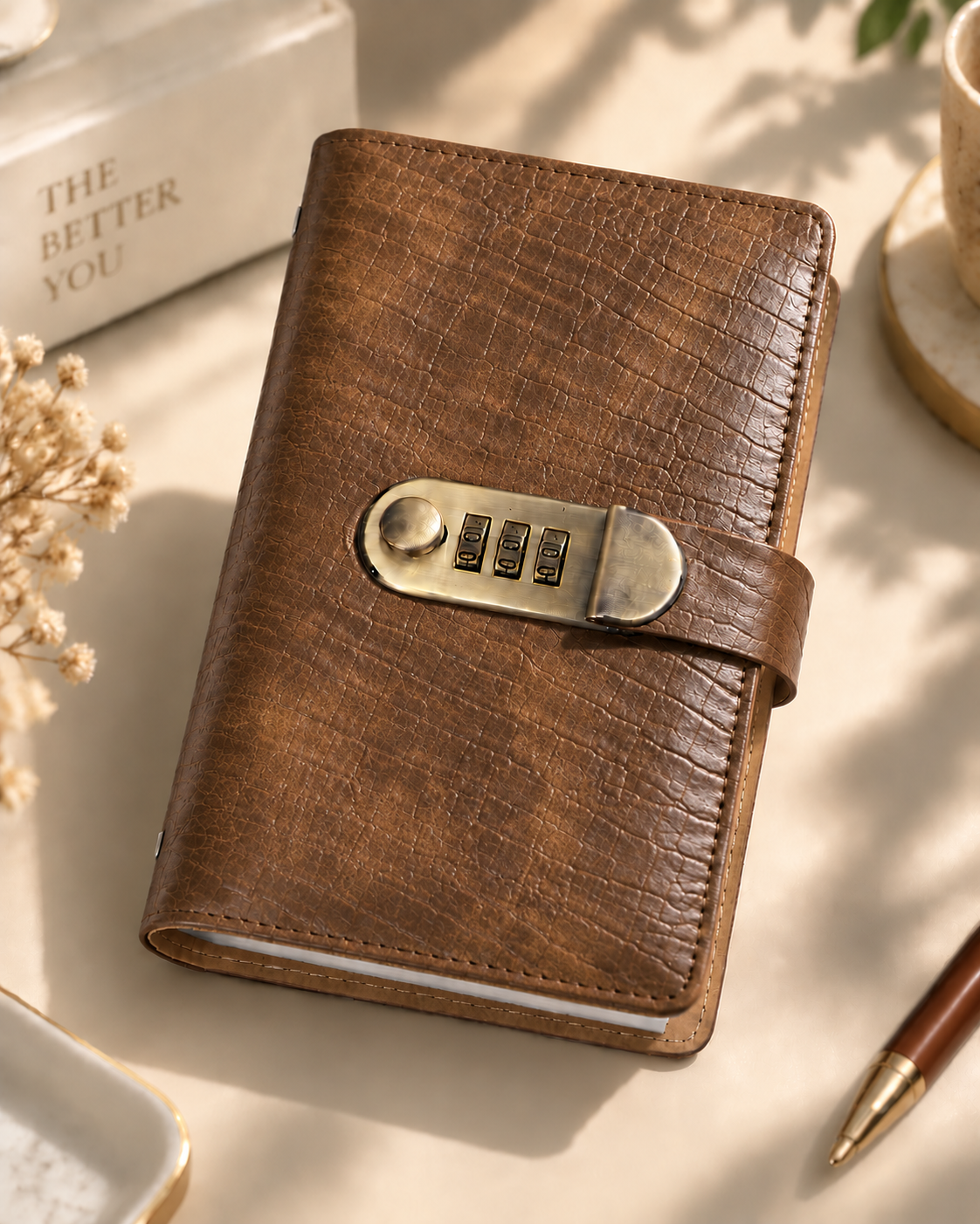 📖 A6 savings notebook, 3-Digit Resettable Password Lock, suitable for storing money and important documents 🔐