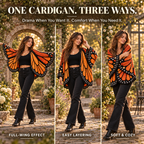 Monarch Butterfly Cardigan – Handcrafted Statement Piece 🦋