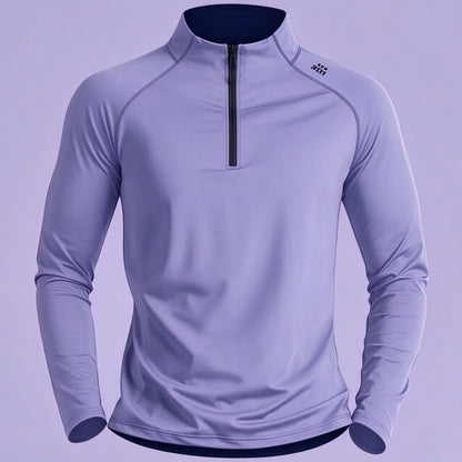 Men’s Half-Zip Long Sleeve Pullover – Stretch Comfort & Everyday Style