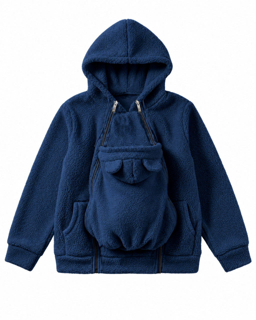 🦘 Kangaroo Baby Carrier Hoodie – Hands-Free Cozy Fleece Jacket 👶