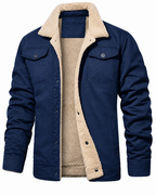 Men's fleece-lined winter truck driver work jacket - warm and cozy, easily handle today's cold.