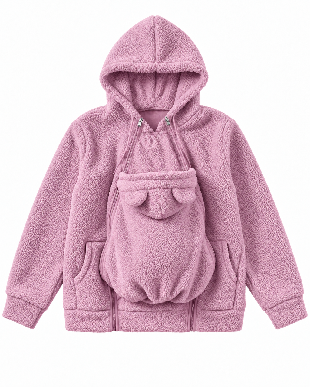 🦘 Kangaroo Baby Carrier Hoodie – Hands-Free Cozy Fleece Jacket 👶