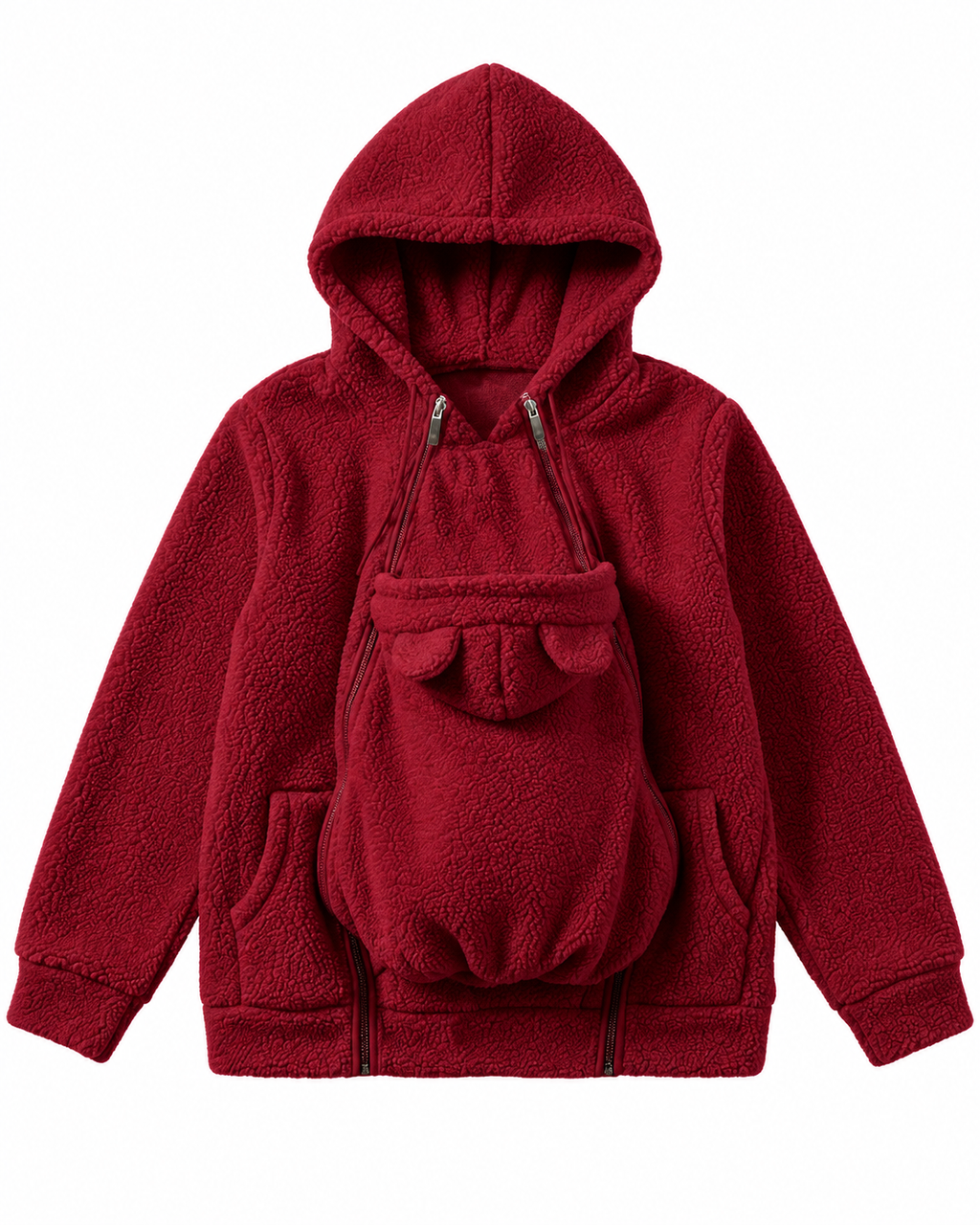 🦘 Kangaroo Baby Carrier Hoodie – Hands-Free Cozy Fleece Jacket 👶