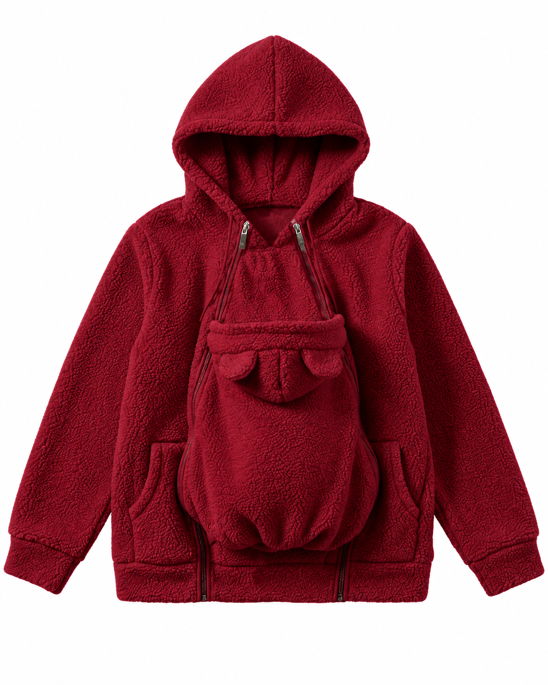 🦘 Kangaroo Baby Carrier Hoodie – Hands-Free Cozy Fleece Jacket 👶