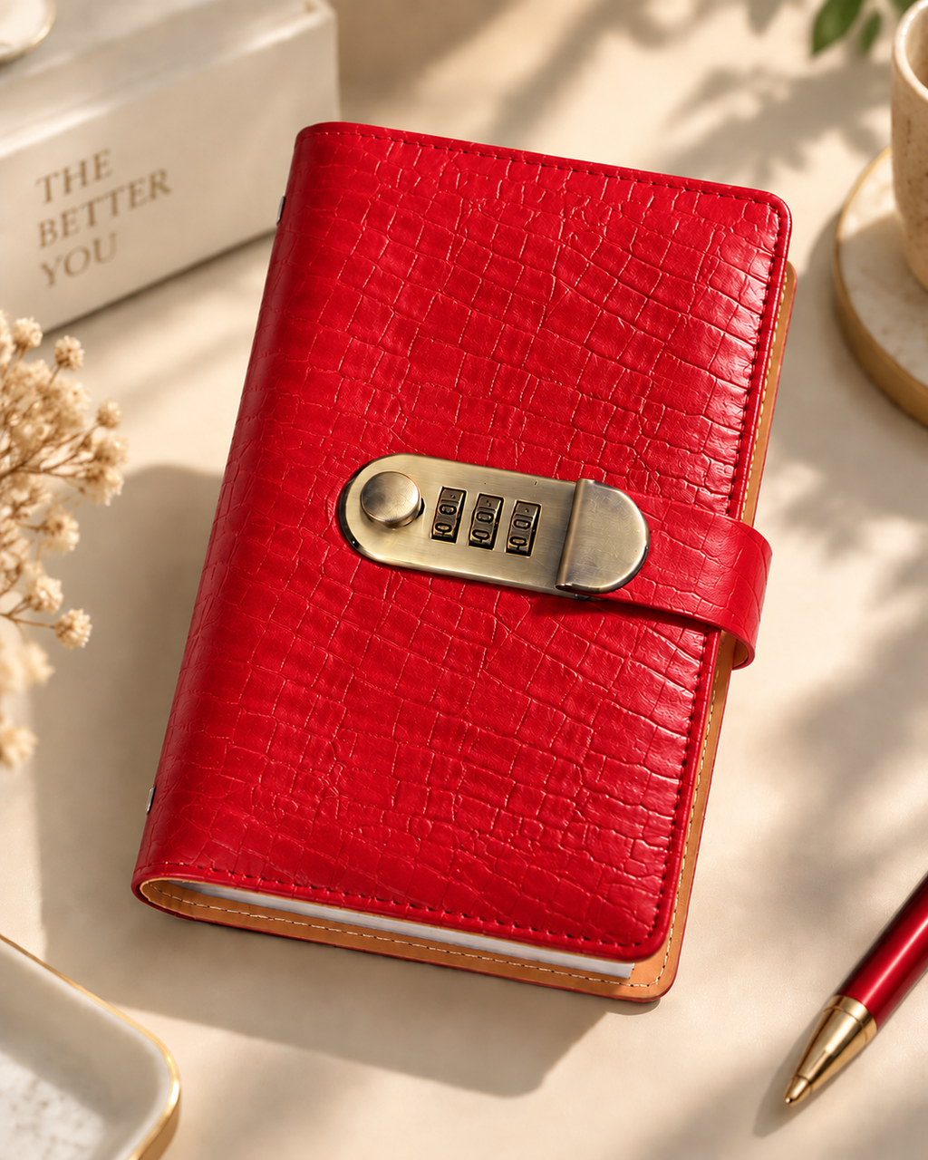 📖 A6 savings notebook, 3-Digit Resettable Password Lock, suitable for storing money and important documents 🔐
