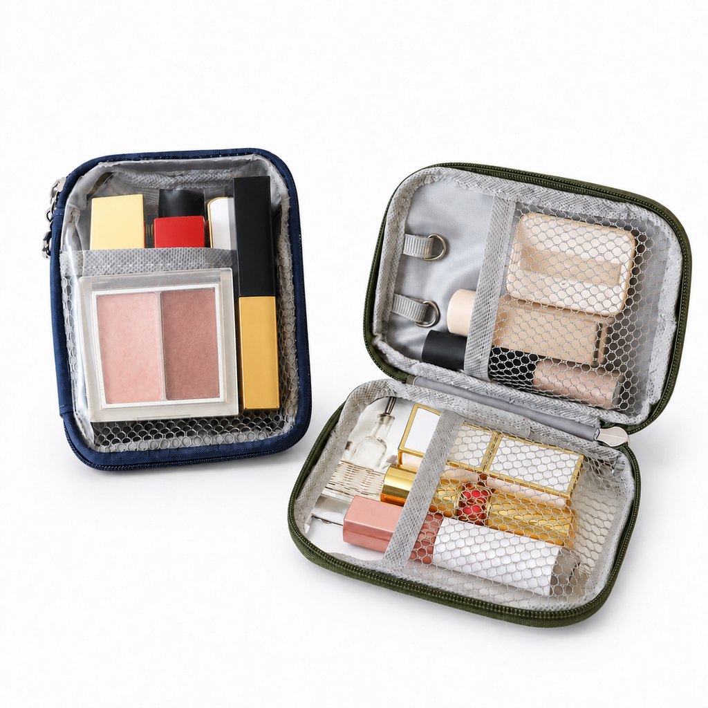 💄2-Pack Mini Makeup Bags with Compartments ✨