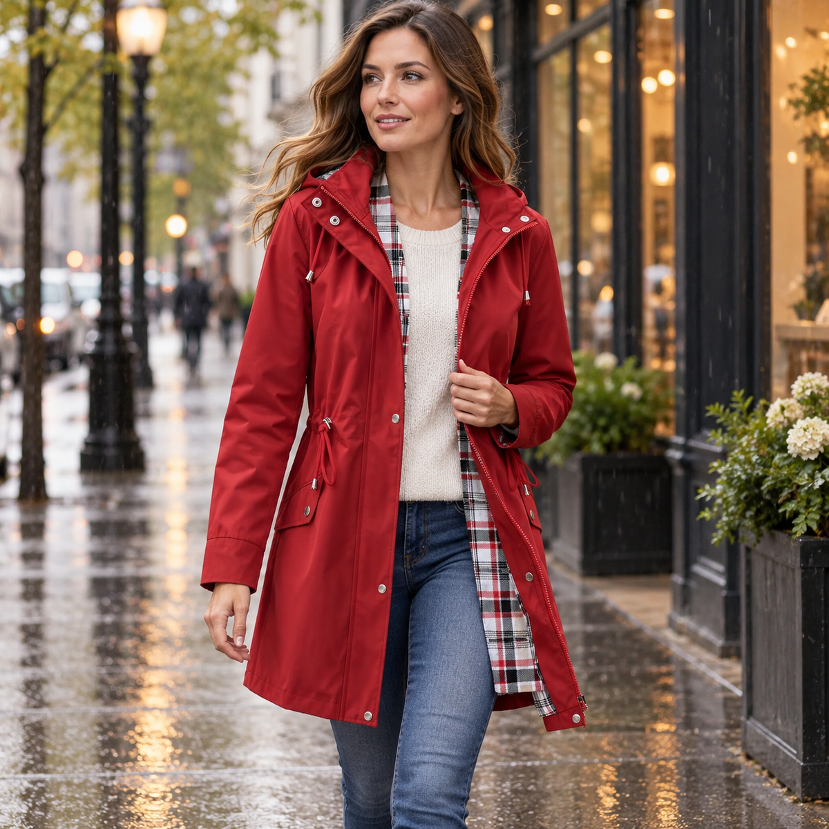 Women's Lightweight Hooded Rain Jacket