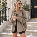 Women's Relaxed Waffle Knit Shacket