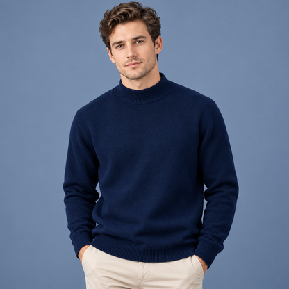 Men’s Classic Mock Neck Knit Sweater