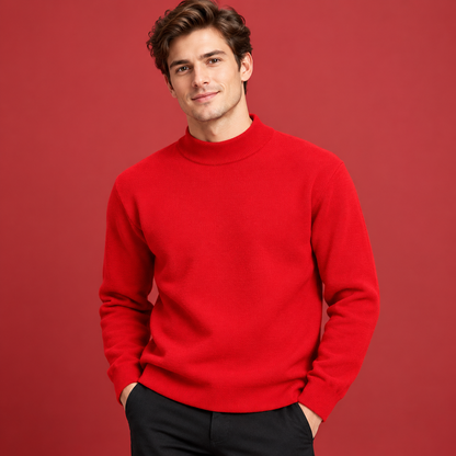 Men’s Classic Mock Neck Knit Sweater