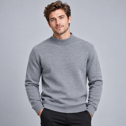 Men’s Classic Mock Neck Knit Sweater