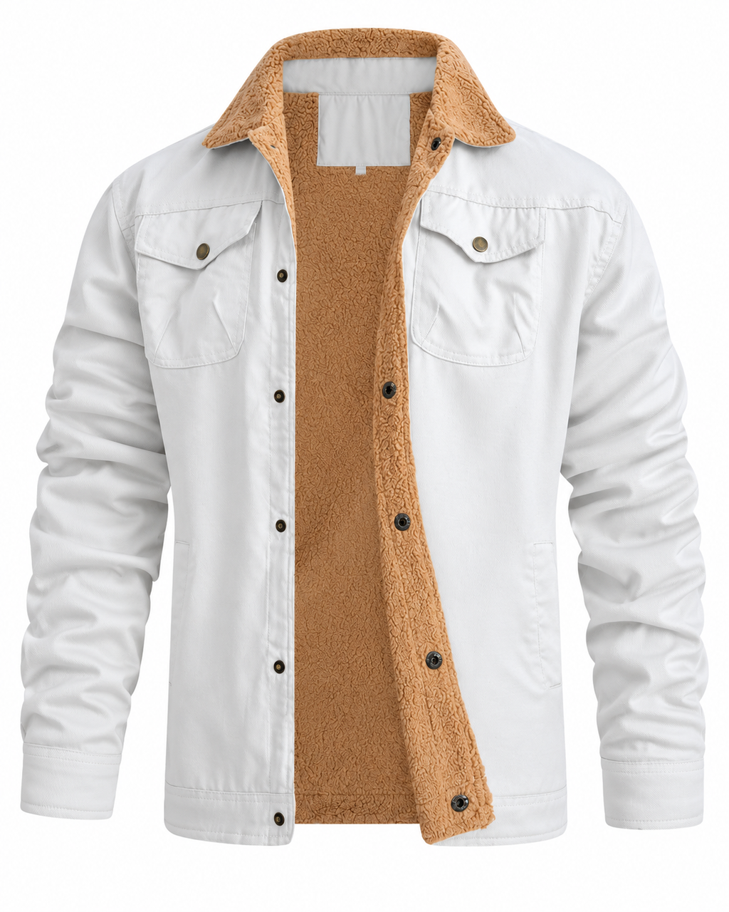 Men's fleece-lined winter truck driver work jacket - warm and cozy, easily handle today's cold.