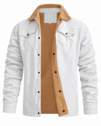 Men's fleece-lined winter truck driver work jacket - warm and cozy, easily handle today's cold.