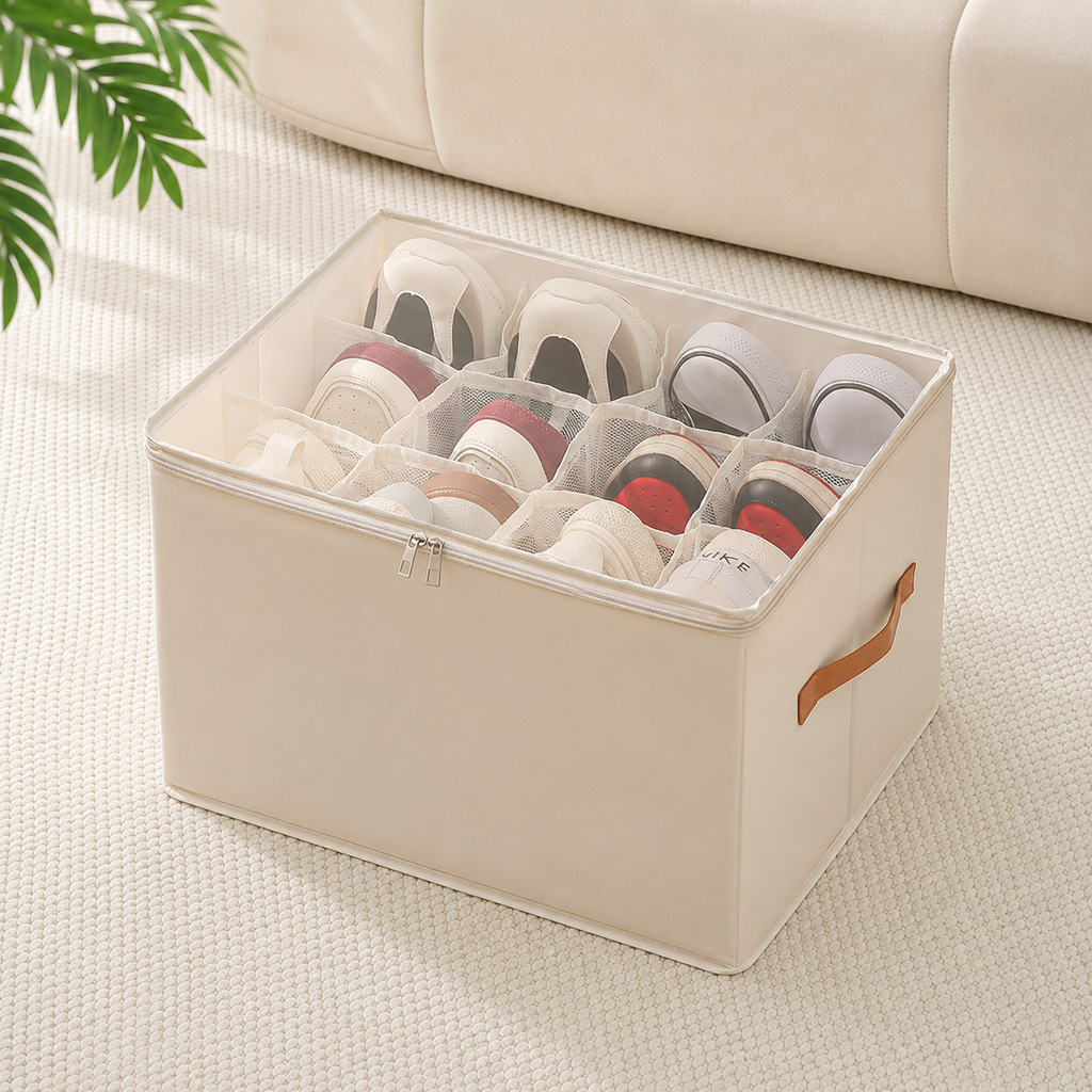 Collapsible Plastic Shoe and Pants Storage Organizer Box