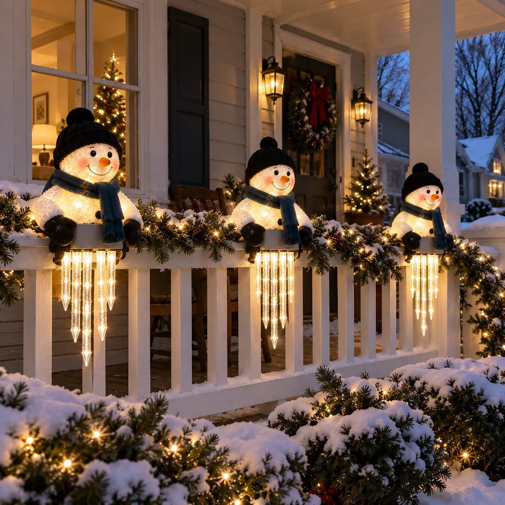 🔥 Today 52% OFF - WinterGlow Snowman Icicle Light Decor