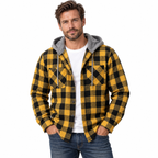 Men's Plaid Flannel Hooded Shirt Jacket – Essential Fall Layer for Casual Everyday Style