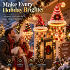 🎄 Premium Lighted Christmas Chandelier ✨ Festive Hanging Holiday Decor with Warm Glowing Lights