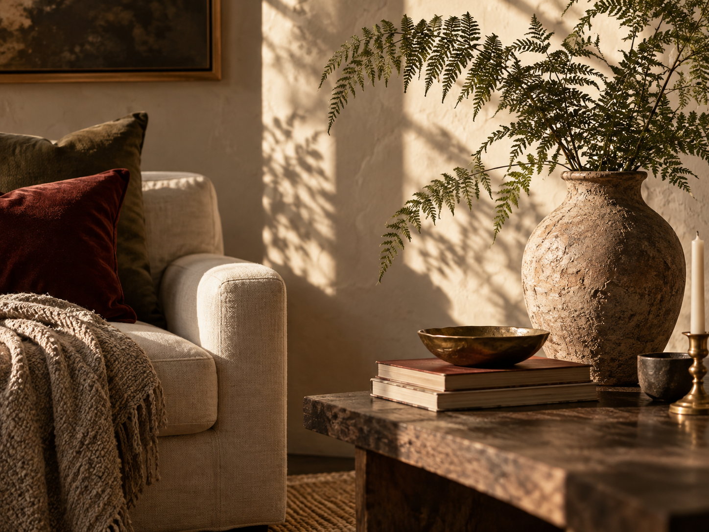 Warm thoughtful home styling