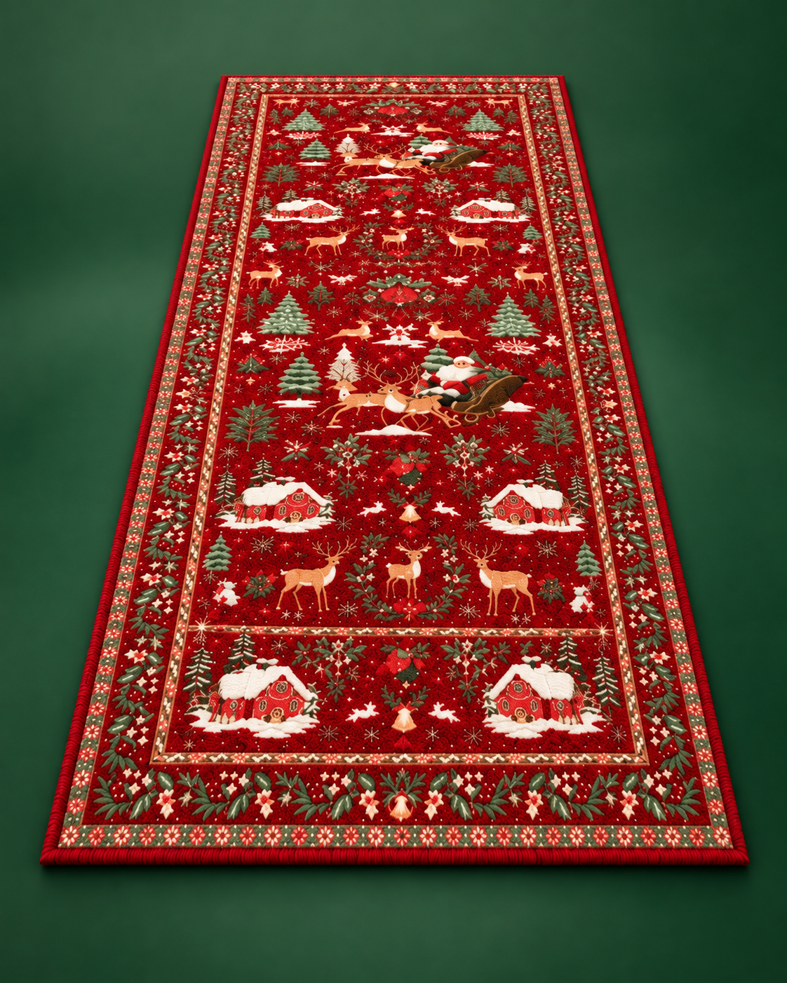 🎄Christmas Washable Runner Rug | Non-Slip Holiday Hallway & Kitchen Mat
